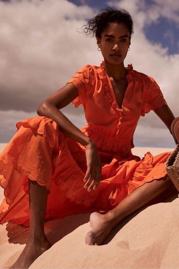 Mint velvet orange dress 2025