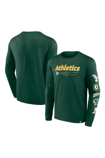 Buy Fanatics Green MLB Oakland Athletics Fanatics Fundamental Long Sleeve T Shirt from Next Cyprus