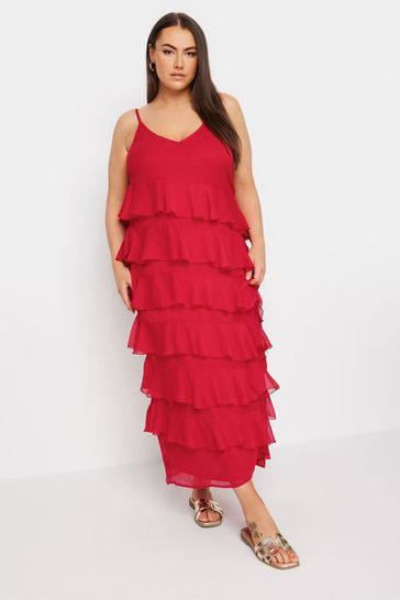 Maxi dress with frills store