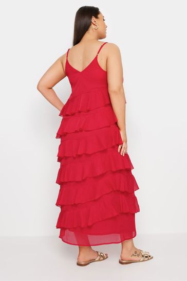 Buy Yours Curve Limited Collection Frill Maxi Dress from Next Bahrain