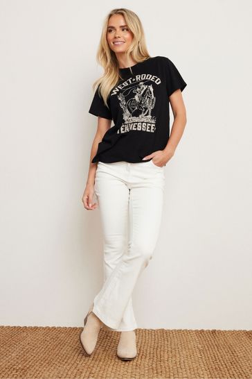 White flare jeans petite outlet