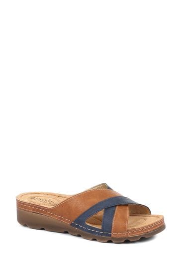 Pavers navy sandals hotsell