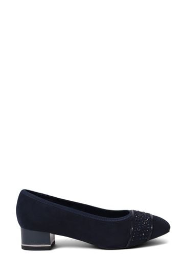 Pavers Blue Slip-On Court Shoes