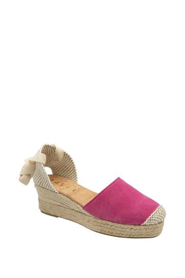 Ravel Pink Espadrilles Wedges Sandals