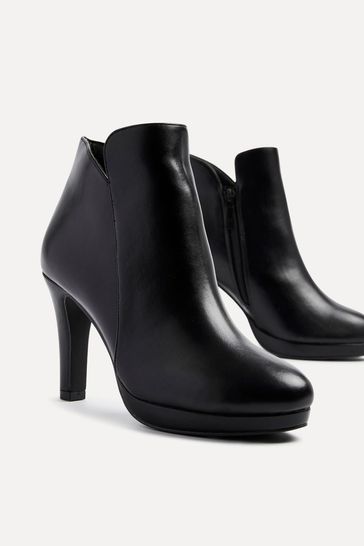 Black pu ankle boots clearance