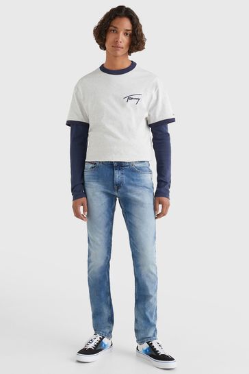 Buy Tommy Hilfiger Blue Light Slim Scanton Jeans from Next Canada