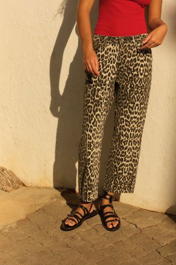 Next leopard print trousers best sale