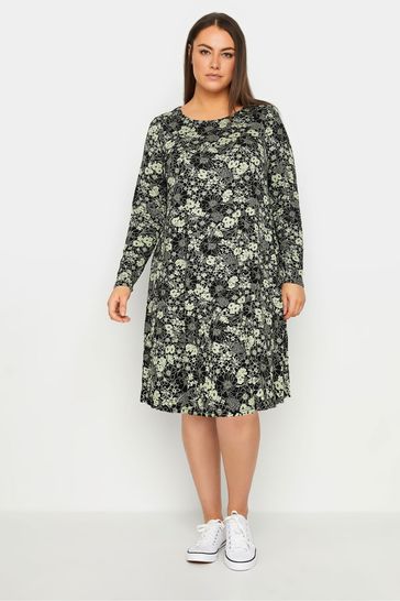 Buy Evans Animal Print Pocket Jersey Black Dress from Next Bahrain