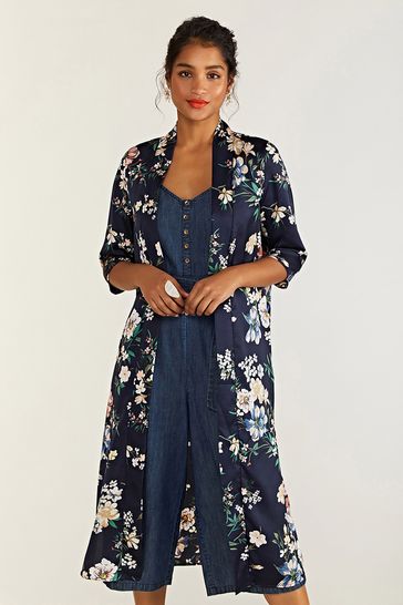 Yumi Blue Floral Kimono