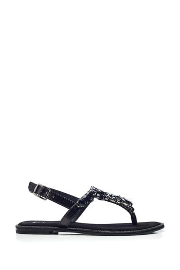 Moda in Pelle Tone Otalia Toe Post Jewel Trim Sandals