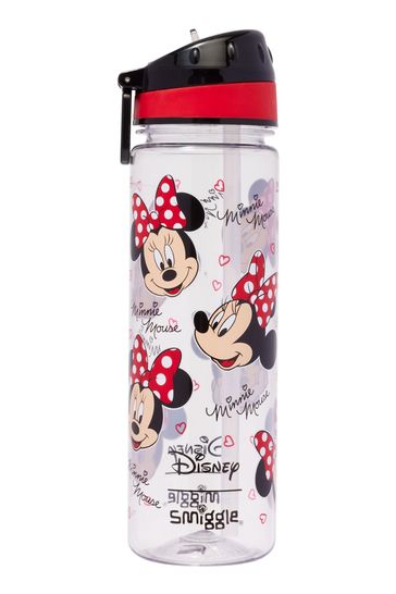 Smiggle Red Minnie Mouse Plastic Drink Up Bottle 650ml