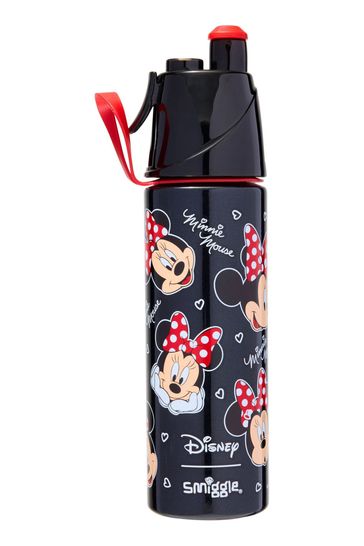 Smiggle Red Minnie Mouse Insulated Stainless Steel Spritz Drink Bottle 500ML