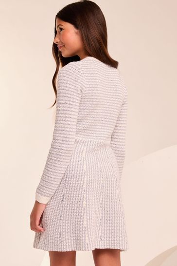 Buy Lipsy Blue Boucle Sequin Knit Dress 5 16yrs from Next Bahrain