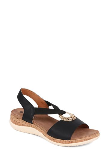 Buy Pavers Black Pavers Slip Ons Black Sandals from Next Bahrain