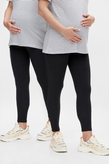 Mamalicious Black Maternity Leggings 2 Pack