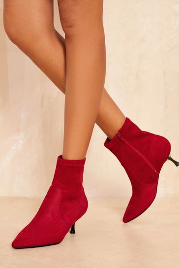 Kitten heel sock bootie outlet