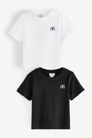 River Island White Boys T-Shirt 2 Pack