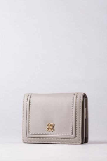 Buy Lakeland Leather Grey Small Icon Leather Flapover Purse from Next Turkey