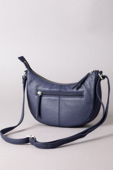 Blue leather bags sale deals