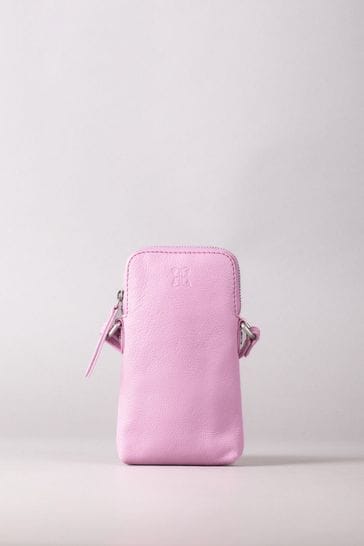 Lakeland Leather Pink Lakeland Leather Coniston Leather Cross Body Phone Pouch