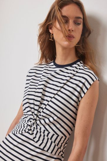 Next navy stripe dress cheap