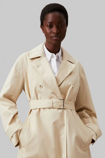 Buy Calvin Klein Nude Essential Trench Coat from Next Bahrain