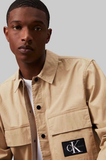 Buy Calvin Klein Jeans Cargo Brown Overshirt from Next Saudi Arabia