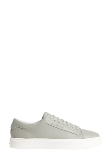 Calvin Klein Grey Low Top Lace-Up Trainers