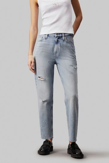 Buy Calvin Klein Jeans Blue Mom Jeans from Next Bahrain