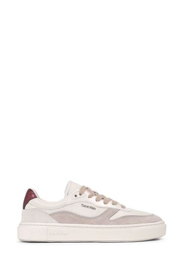Calvin Klein Pink/White Cupsole Lace-Up Mix Sneakers