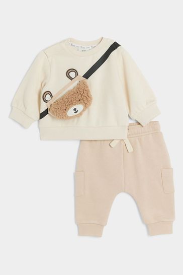 Buy River Island Baby Boys Bear Borg 100 Cotton Tracksuit from Next Turkey