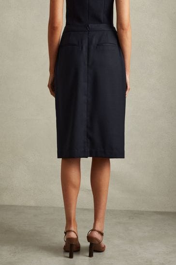 Reiss navy pencil skirt best sale