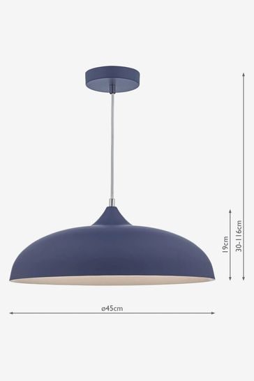 Dar Lighting Blue Kaelan Pendant Ceiling Light