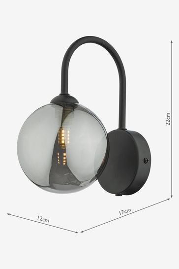 Dar Lighting Black Eissa Wall Light