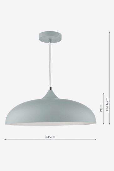 Dar Lighting Grey Kaelan 1 Light Pendant Ceiling Light