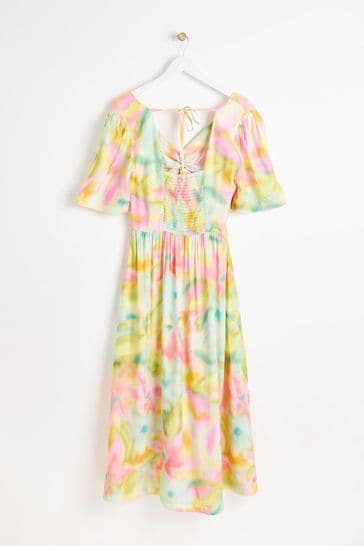 Oliver Bonas Multi Summer Haze Midi Dress