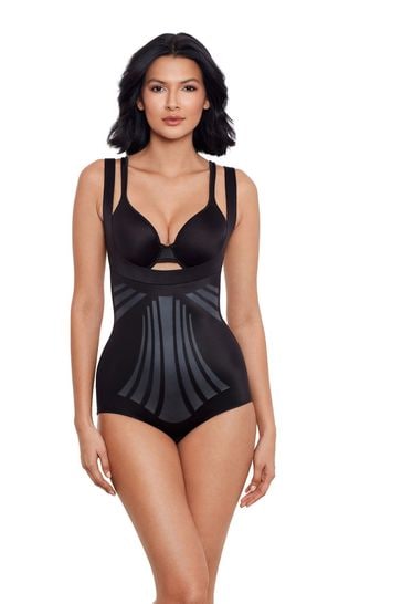 Miraclesuit Modern Miracle™ Open Bust Wear Your Own Bra Shaping Black Bodysuit