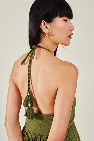 Buy Accessorize Green Halter Maxi Dress from Next Germany