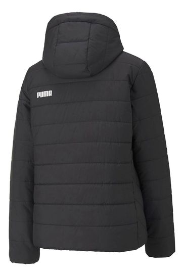 Puma essentials padded long black coat hotsell