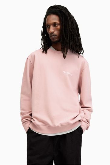 AllSaints Pink Access Crew Sweatshirt