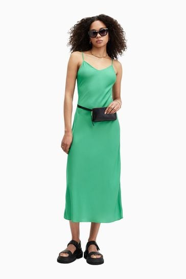 AllSaints Green Bryony Dress