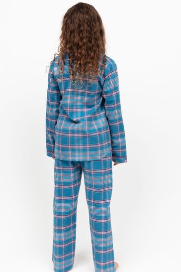 Buy Minijammies Unisex Blue Long Sleeve Check Pyjama Set from Next Denmark