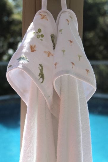 Buy aden anais Pink Essentials Hooded Towel Country Floral 100 Cotton Muslins 2 Pack from Next Poland
