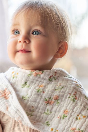 Buy aden anais Pink Essentials 100 Cotton Baby Burpy Bib Country Floral Muslin from Next Kuwait