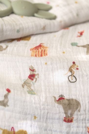 Buy aden anais White Essentials 100 Cotton Elephant Circus Muslins Blankets 2 Pack from Next Belgium