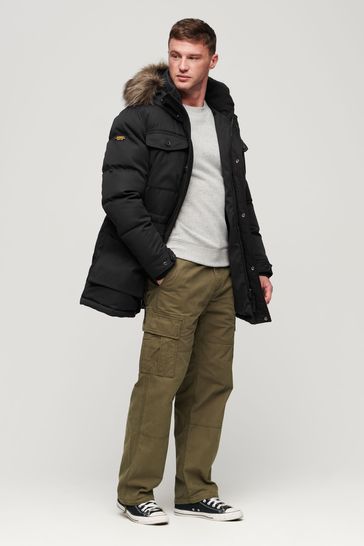 Buy Superdry Noir Chinook Faux Fur Parka Coat Jacket from Next Bahrain
