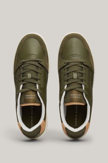 Buy Tommy Hilfiger Green Basket Core Mix Essential Trainers from Next France