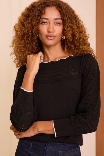Black jumper with roses cheap