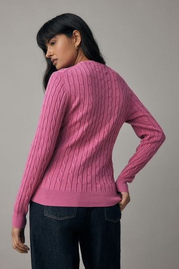 Buy GANT Stretch Cotton Cable Knit Crew Neck Sweater from Next Bahrain