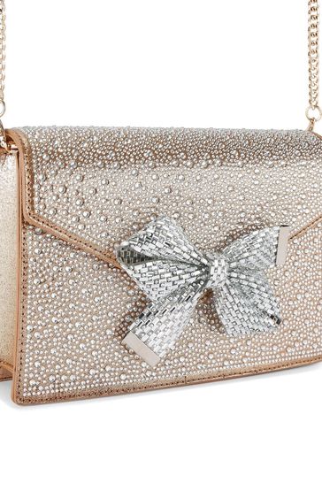 Jeminna glitter bow evening bag shop